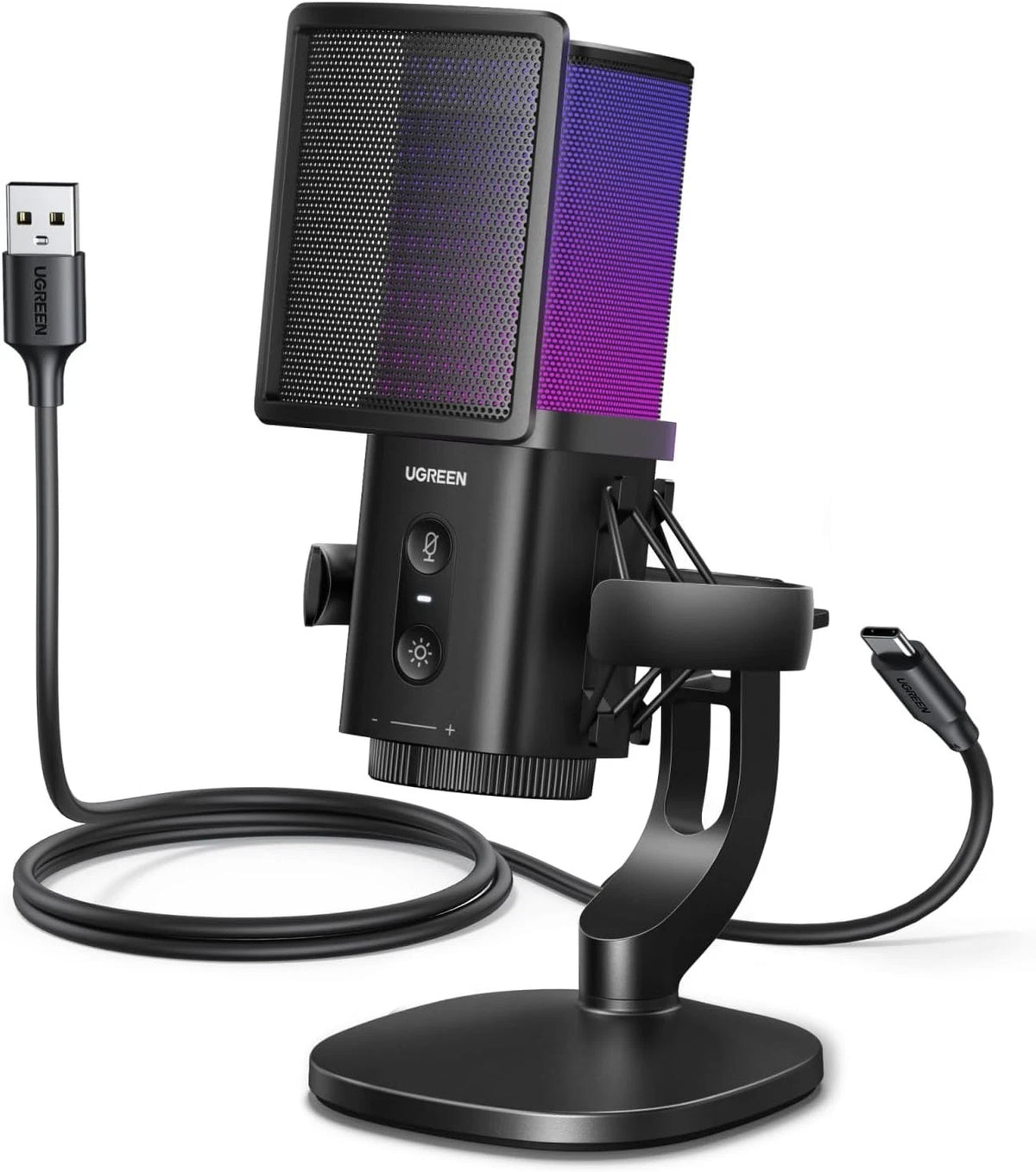 UGREEN USB Gaming Microphone, RGB, 96kHz/24bit, DSP Noise Reduction
