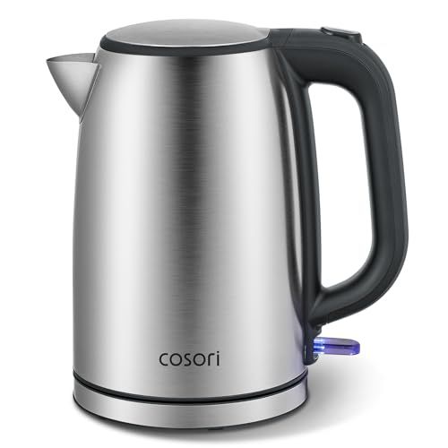 Cosori Electric Kettle, 1.7L - Small Electric Kettle, Brushed Stainless Steel