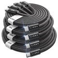 LISEN USB-C to USB-C Charging Cable, 60W, 4-Pack, for MacBook & Samsung