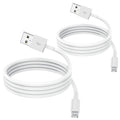 Apple-Certified Lightning to USB Charging Cable, 2-Pack, White
