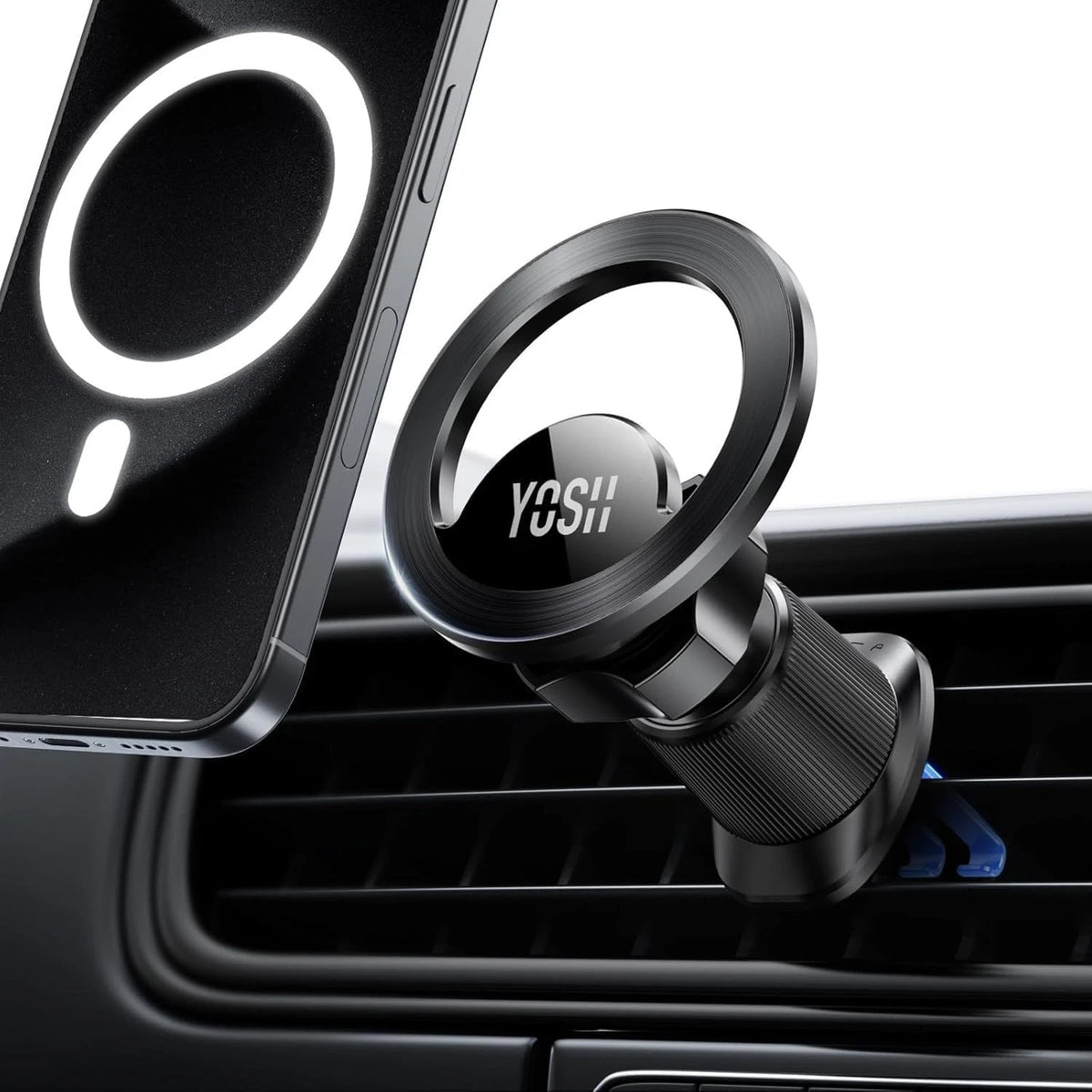 YOSH Magnetic Car Phone Mount, Vacuum Dashboard & Windscreen Holder