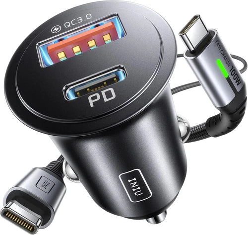 INIU Car Charger, Dual Port, Cigarette Lighter Fast Charger