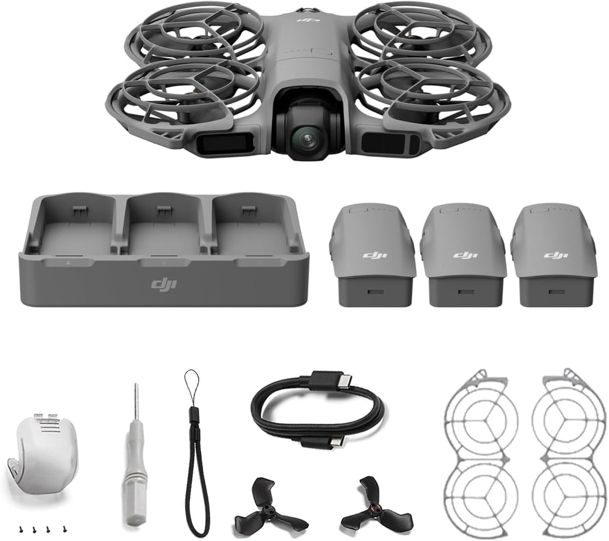 DJI Neo 2 Fly More Combo, 4K Drone With Camera, Palm Takeoff & Landing, 3 Batteries